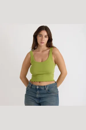 Organic Basics Core Rib Crop Tank Top XXS
