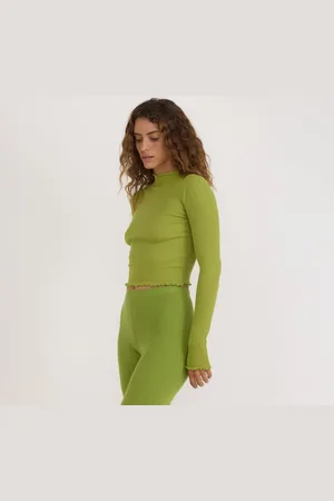Organic Basics Core Rib Mock Neck Long Sleeve Tee XXS