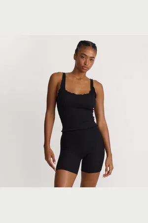 Organic Basics Core Rib Curl Edge Tank Top M