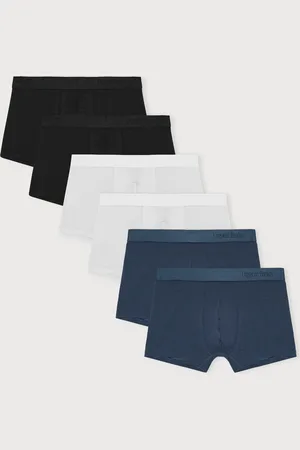Organic Basics Premium Trunks 6-Pack Black / White / Midnight Blue S