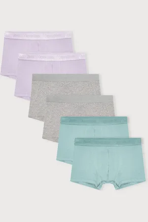 Organic Basics Core Trunks 6-Pack Soft Lilac / Grey Melange / Eucalyptus XS