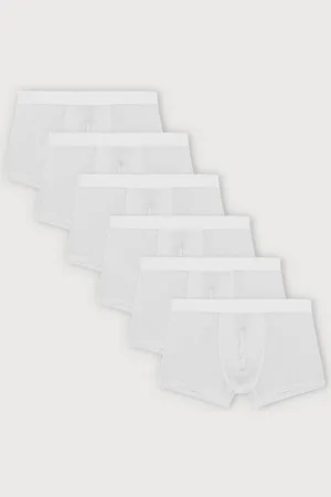 Organic Basics Premium Trunks 6-Pack White / White / White XS