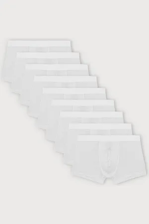 Organic Basics Premium Trunks 9-pack White / White / White XS