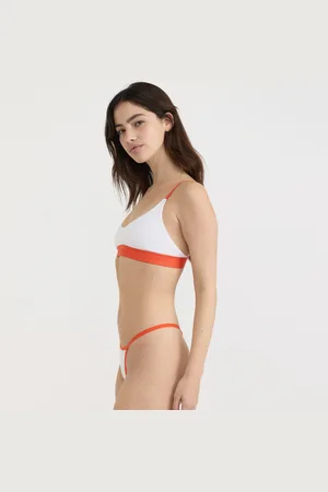 Organic Basics Core Play String Thong White / Vibrant Red XXS