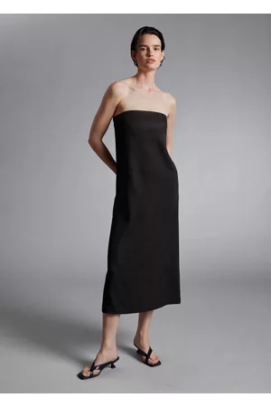 & OTHER STORIES Women Strapless Dresses - Strapless Bustier Midi Dress