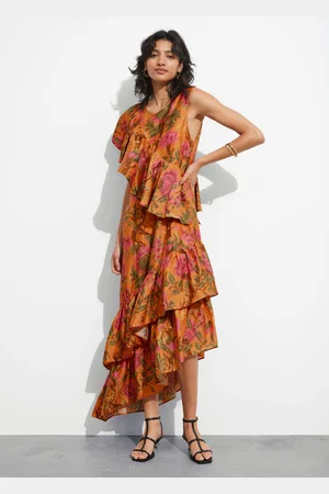 & OTHER STORIES Cascading Ruffle Midi Dress