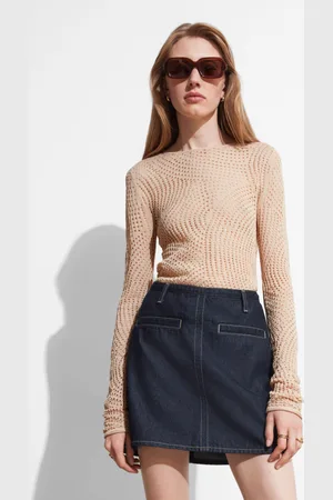 & OTHER STORIES Topstitched Denim Mini Skirt