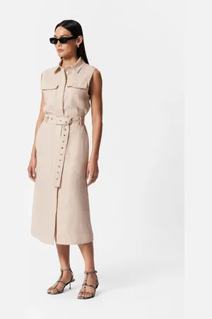& OTHER STORIES Linen Utility Midi Dress