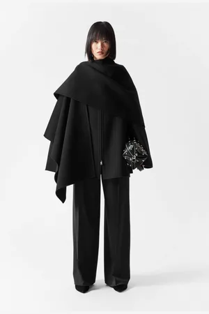 & OTHER STORIES Asymmetric Wool Cape