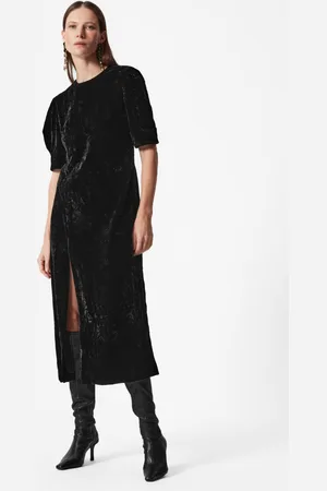 & OTHER STORIES Slit-Detailed Velvet Midi Dress
