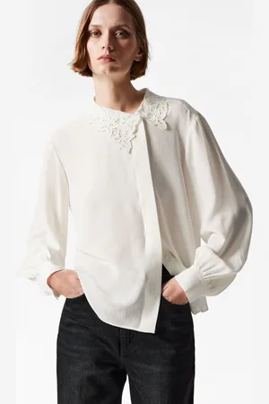 & OTHER STORIES Asymmetric Collar Silk Blouse