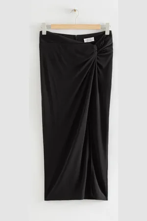 & OTHER STORIES Front Twist Midi Skirt