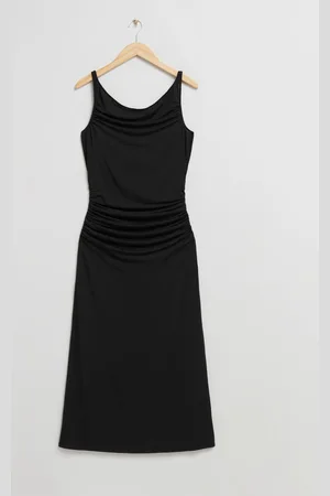 & OTHER STORIES Draped Cowl Neck Midi Dress