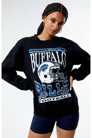 Women's Junk Food Royal Buffalo Bills Half-Sleeve Mock Neck T-Shirt