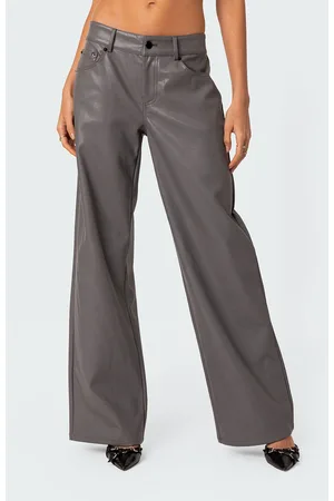 Leather Pants - Gray - women - Shop your favorite brands