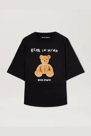 Palm Angels Bear In Mind Over T-shirt - Man T-shirts & Polo Black - Brown L