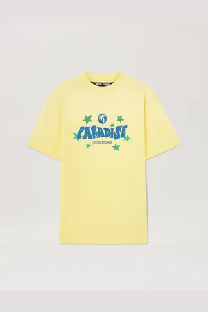 Palm Angels Paradise T-shirt - Man T-shirts & Polo Yellow - Blue L