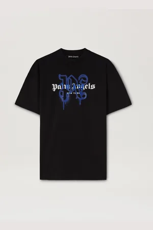 Palm Angels Monogram Spray City T-shirt New York - Man Monogram Spray City Black L