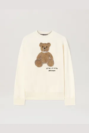 Palm Angels Bear In Mind Patch Sweatshirt - Man Sweatshirts & Hoodies Off White - Brown L