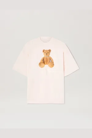 Palm Angels Bear In Mind Loose T-shirt - Woman T-shirts & Tops Soft Pink - Brown L