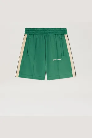 Palm Angels Embroidered Logo Track Shorts - Man Shorts Forest Green - Off White L
