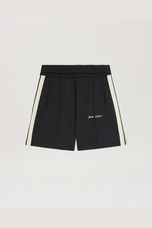 Palm Angels Embroidered Logo Track Shorts - Man Shorts Black Off White M