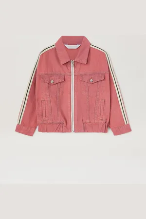 Palm Angels Chambray Track Jacket - Kids Girl Clothing Rose Pink Rose Pink 10