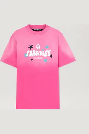 Palm Angels Paradise T-shirt - Man T-shirts & Polo Fuchsia - Off White L