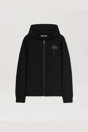 Palm Angels Palms Zipped Hoodie - Man Sweatshirts & Hoodies Vintage Black - Vintage Black L