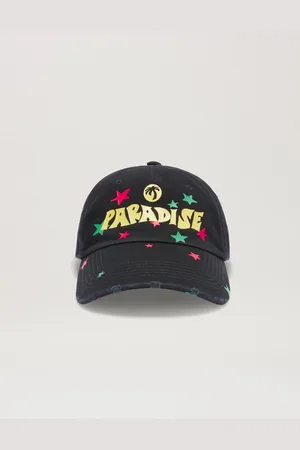 Palm Angels Paradise Baseball Cap - Man Hats & Caps Black - Yellow O/s