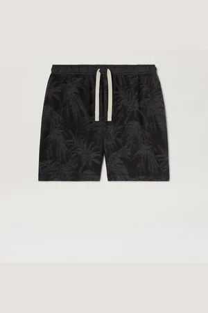 Palm Angels Palms Curved Logo Shorts - Man Shorts Black - Grey L