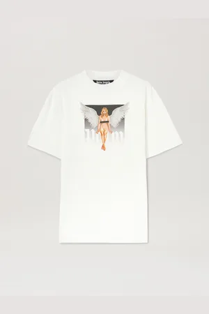 Palm Angels Pin Up T-shirt - Man T-shirts & Polo Off White - Black L