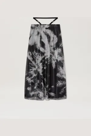 Palm Angels Blueprint Palms Skirt - Woman Skirts Black - Off White 38
