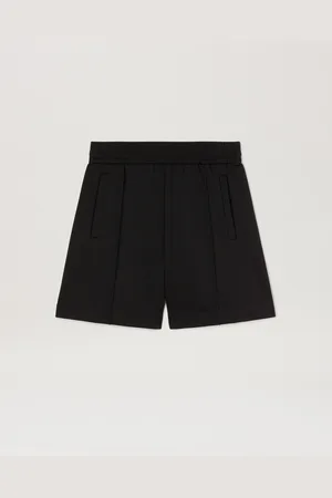 Palm Angels Curved Logo Track Shorts - Man Shorts Black - Off White L