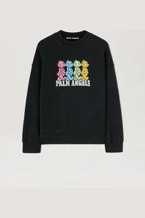 Palm Angels Multicolor Bear Crewneck Sweatshirt - Man Sweatshirts & Hoodies Black - Multicolor L