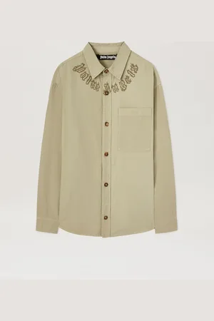 Palm Angels Curved Logo Varsity Jacket - Man Coats & Jackets Camel - Camel 46