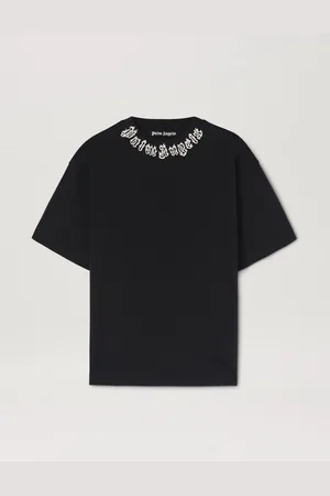 Palm Angels Flame Logo T-shirt - Man T-shirts & Polo Black - White L