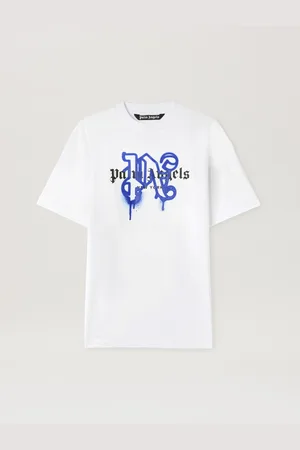 Palm Angels Monogram Spray City T-shirt New York - Man Monogram Spray City White L