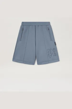 Palm Angels Monogram Neoprene Shorts - Man Shorts Grey - Grey L