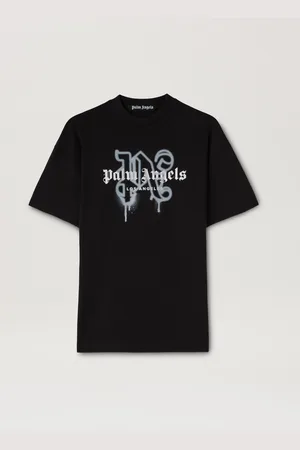 Palm Angels Monogram Spray City T-shirt Los Angels - Man Monogram Spray City Black L