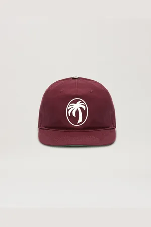 Palm Angels Oval Palm Baseball Cap - Man Hats & Caps Burgundy - Off White O/s