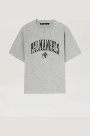 Palm Angels College Oval Palm T-shirt - Man T-shirts & Polo Grey Melange - Black L