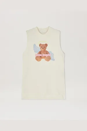 Palm Angels Bear Tank Dress - Kids Girl Clothing Butter Brown 8