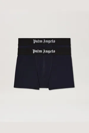 Palm Angels Logo Band Blpack Boxer - Man Underwear & Socks Navy Blue - Black L