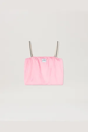 Palm Angels Track Straps Satin Top - Kids Girl Clothing Rose Pink - Sand 10