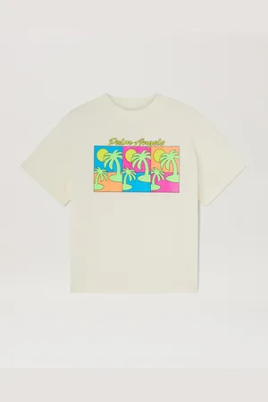 Palm Angels Triple Palm T-shirt - Kids Girl Clothing Butter Green Fluo 10