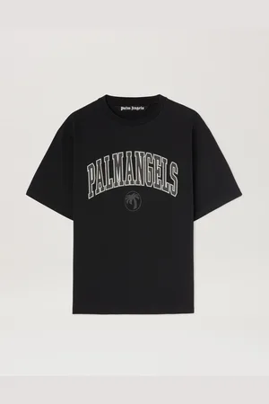 Palm Angels College Oval Palm T-shirt - Man T-shirts & Polo Black - Vintage Black L