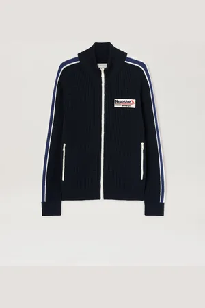 Palm Angels Racing Cardigan Moncler X - Moncler X Navy Blue - White Xs