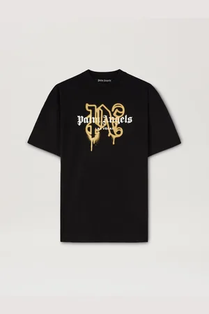 Palm Angels Las Vegas Monogram Spray Tee - Man T-shirts & Polo Black - Gold L