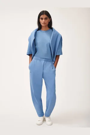 The Pangaia Womens DNA Barrel-Leg Sweatpants— - XS